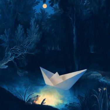 Original Surrealism Landscape Printmaking by Patrick Gonzales