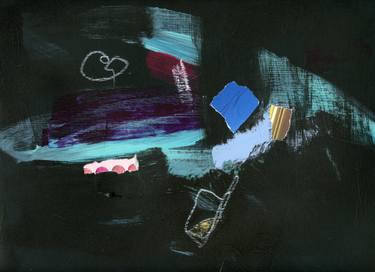 Original Abstract Expressionism Abstract Collage by Gabriele Maurus