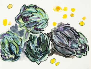 Original Abstract Cuisine Drawings by Gabriele Maurus