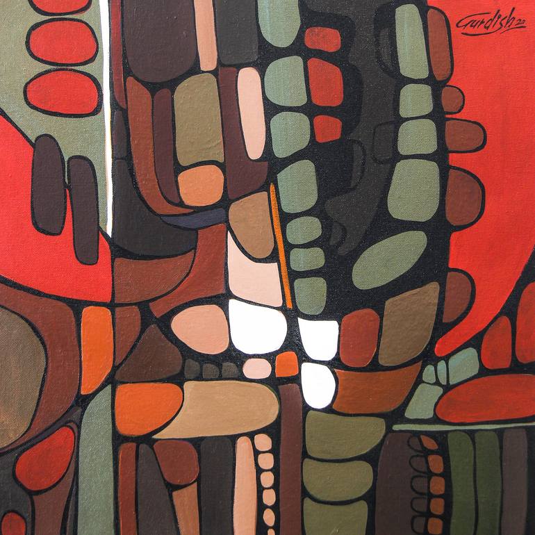 Print of Abstract Expressionism Abstract Paintings by Artist Gurdish Pannu