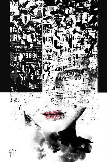 Original Abstract Women Mixed Media by Giuseppina Irene Groccia - Gigro