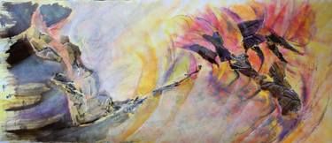 Original Abstract Mixed Media by Silvia Suarez Russi
