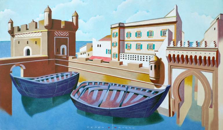 Print of Contemporary Landscape Paintings by Federico Cortese