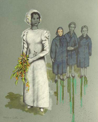 Original Figurative Family Drawings by Federico Cortese