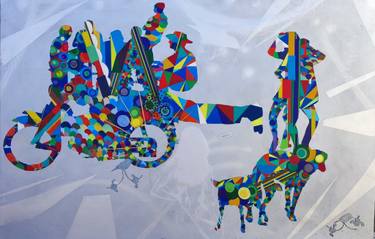 Original Abstract Culture Paintings by Hector Ledesma