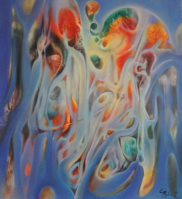 Original Fine Art Abstract Painting by Cristian Blei