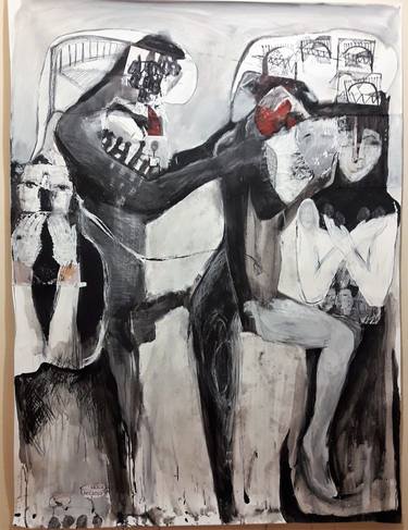 Original Abstract Expressionism Erotic Drawings by Vesna Pavlovic