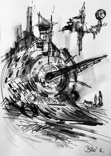 Original Contemporary Science Drawings by Konrad Biro