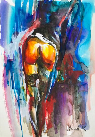 Original Figurative Erotic Paintings by Konrad Biro