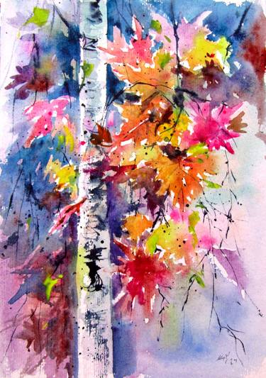 Original Impressionism Landscape Paintings by Kovacs Anna Brigitta