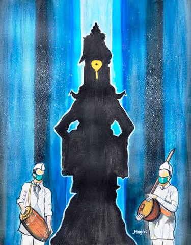 Original Abstract Expressionism Classical mythology Paintings by Manjiri Kanvinde
