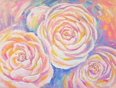 Original Abstract Expressionism Floral Paintings by Liubov Kvashnina