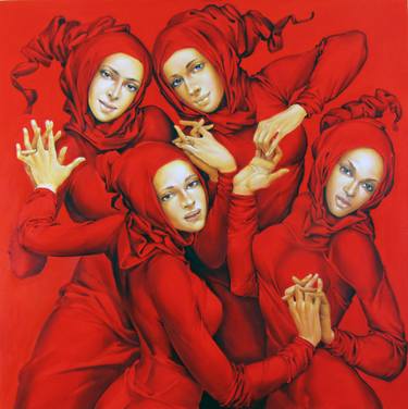 Original Realism People Painting by Andrius Kovelinas