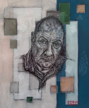 Original Abstract Expressionism People Mixed Media by K J Rich