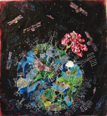 Original Abstract Expressionism Aerial Paintings by Assena V