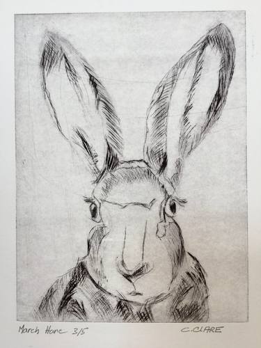 Original Expressionism Animal Printmaking by Catherine Clare