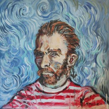 Original Abstract Expressionism Portrait Paintings by Mandy Racine