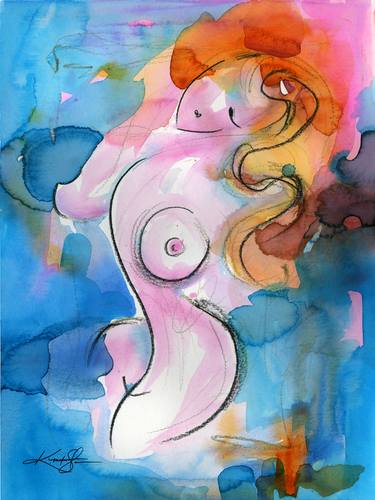 Original Abstract Expressionism Erotic Painting by Kathy Morton Stanion