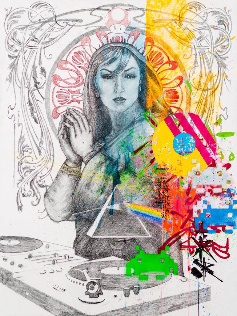 Print of Surrealism Women Drawings by René Serrano 
