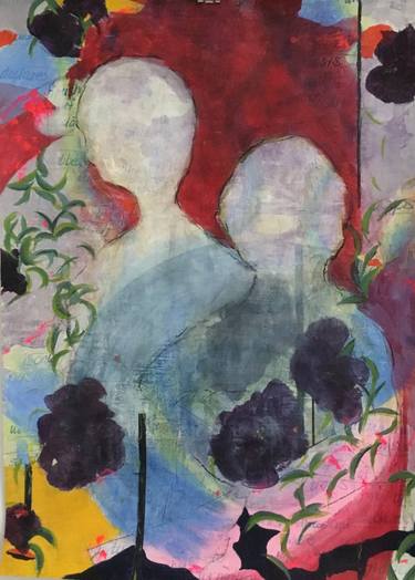 Original Cinematic Abstraction Abstract Painting by Lynne Cameron