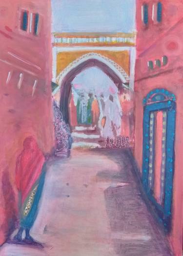 Original Expressionism People Painting by Nalini Cook