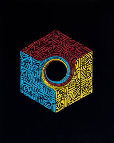 Original Abstract Expressionism Calligraphy Paintings by Sasan Nasernia