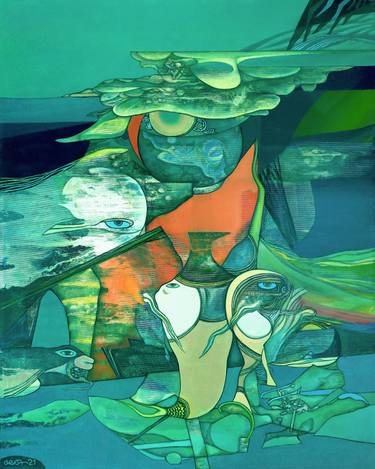Original Abstract Fantasy Paintings by Alexey Adonin