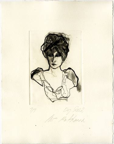 Original Figurative Portrait Printmaking by Ute Rathmann