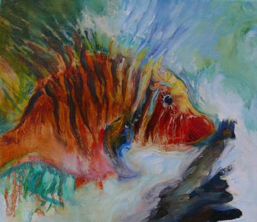 Print of Abstract Expressionism Fish Paintings by Regina Siira