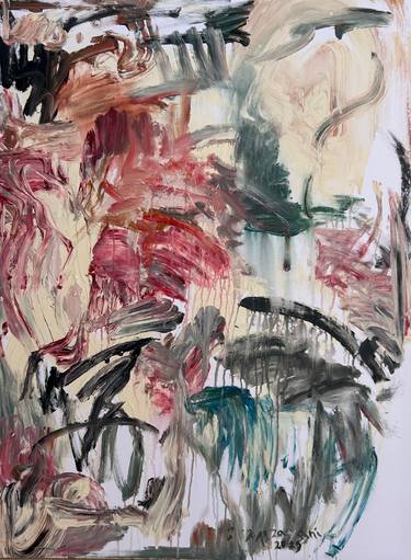 Original Abstract Expressionism Abstract Painting by Khalid Alzayani