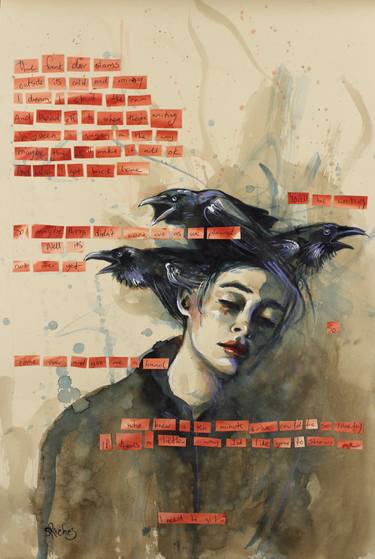 Original Abstract Expressionism Women Collage by Sara Riches
