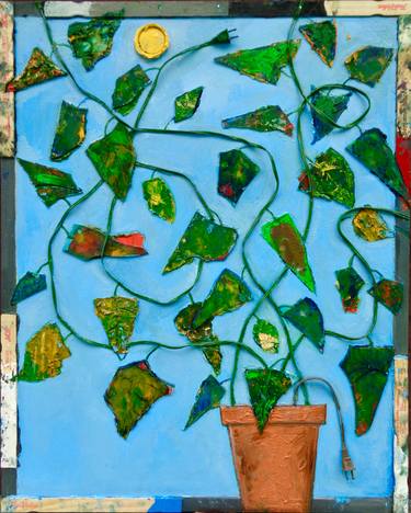 Original Contemporary Botanic Mixed Media by Daniel Genova