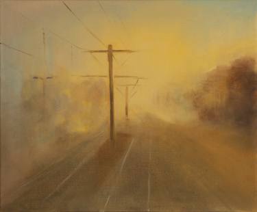 Print of Impressionism Train Paintings by Marta Zamarska