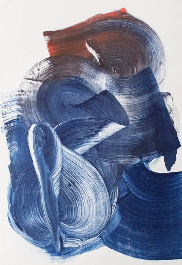 Original Abstract Expressionism Calligraphy Printmaking by Jolanta Gmur