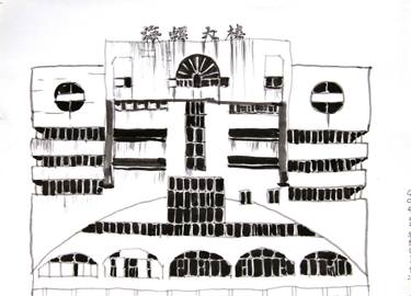 Original Expressionism Architecture Drawings by Gao Cheng