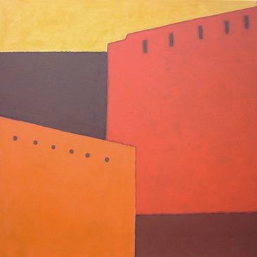 Original Abstract Expressionism Architecture Paintings by Mahi Chafik-Idrissi