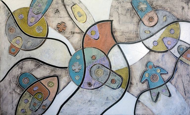Original Conceptual Abstract Paintings by Andrea Benetti