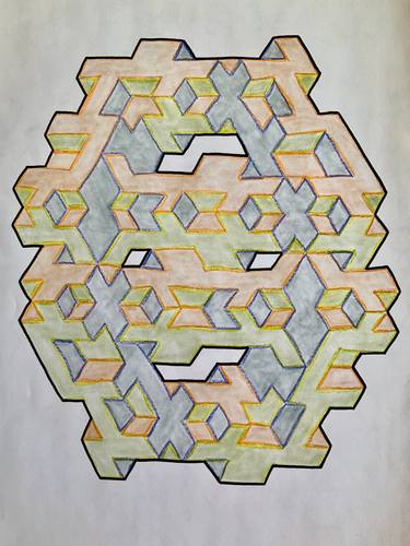 Original Geometric Architecture Mixed Media by Vance Houston