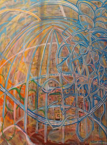Original Abstract Architecture Painting by Antoine Giasson