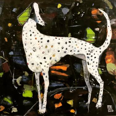 Original Figurative Dogs Paintings by Ilya Volykhine