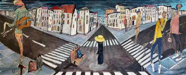 Original Figurative Cities Paintings by Ilya Volykhine