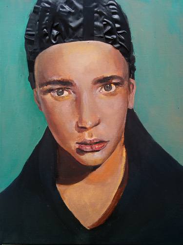 Original Figurative Portrait Paintings by Mennato Tedesco