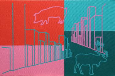 Original Abstract Science/Technology Paintings by Teo Spiller