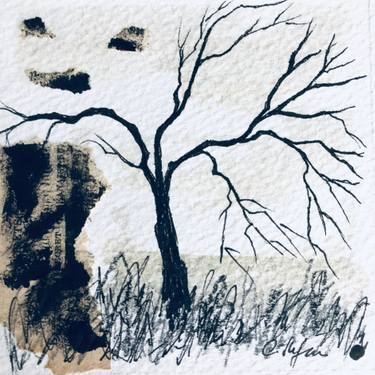 Print of Abstract Expressionism Tree Mixed Media by Cristina Stefan
