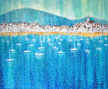 Original Impressionism Seascape Painting by Cristina Stefan