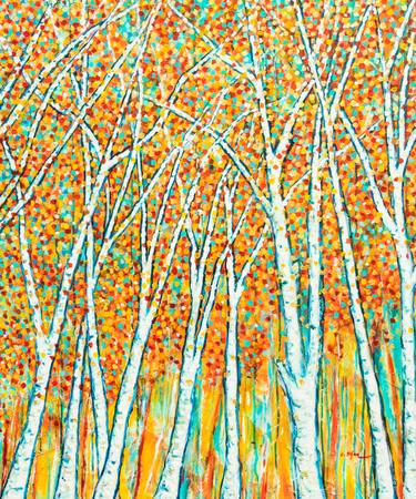 Original Impressionism Tree Paintings by Cristina Stefan