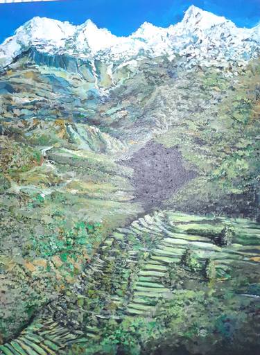 Original Fine Art Landscape Painting by Kiran Singh