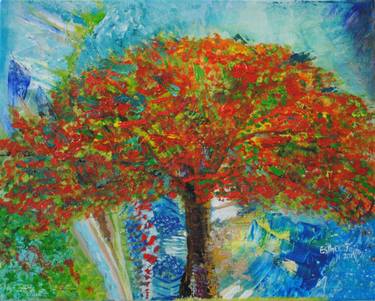 Original Abstract Tree Paintings by Esther Tajani
