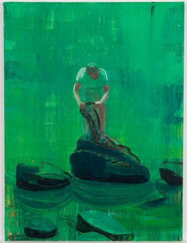 Original Expressionism People Painting by Nikki Lindt