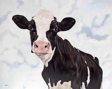 Original Realism Cows Paintings by Clara Bastian
